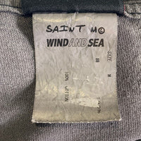 SAINT Mxxxxxx セントマイケル 21AW WIND AND SEA ウィンダンシー L/S TEE ロングスリーブTシャツ ヴィンテージ加工 プリント チャコールグレー SM-A21-0000-061 Size M 福生店