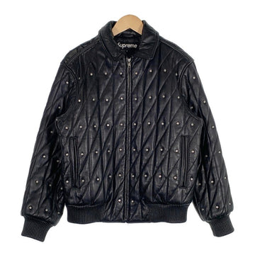 SUPREME シュプリーム 18AW Quilted Studded Leather Jacket キルト スタッズ レザージャケット 中綿 ブラック Size S 福生店