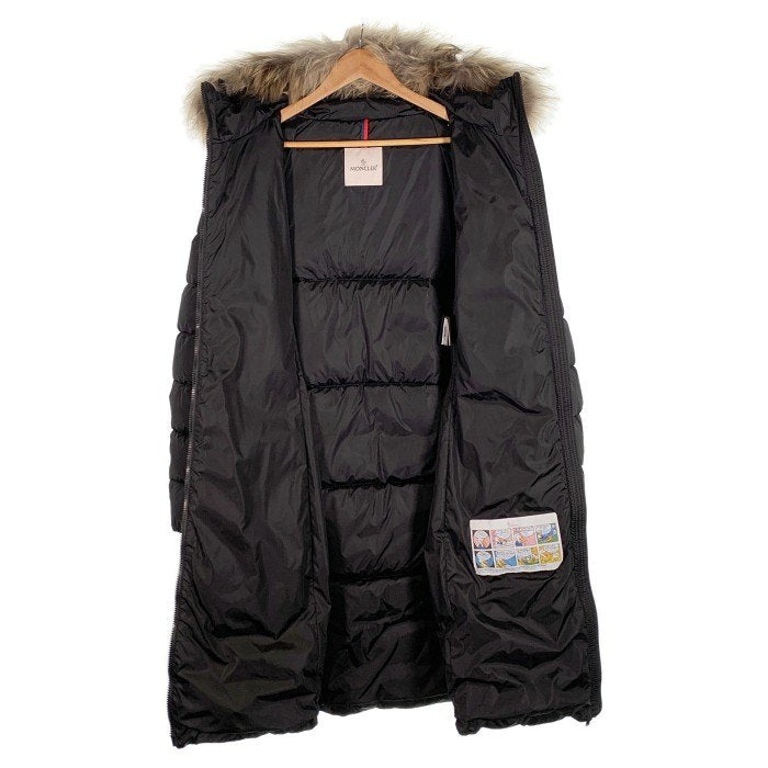 MONCLER モンクレール KHLOE JACKET ダウン ファーコート ジャケット ロング ブラック レディース Size 5 福生店