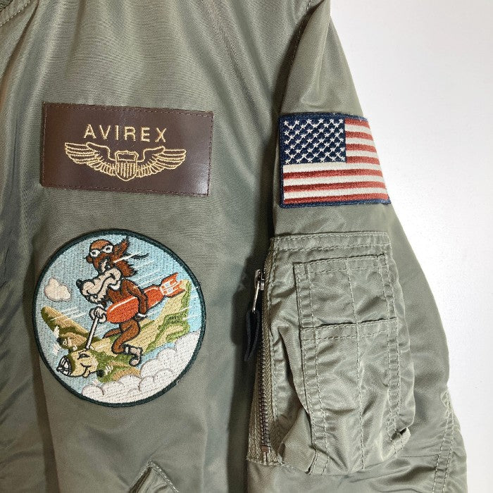 AVIREX アヴィレックス LIGHT MA-1 452nd SQUADRON 6182127 WEB&DEPOT限定 フライトジャケット カーキ sizeXL 瑞穂店