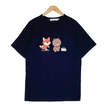 Maison Kitsune メゾンキツネ x Line Friends Skate Print T-Shirt ネイビー sizeM 瑞穂店
