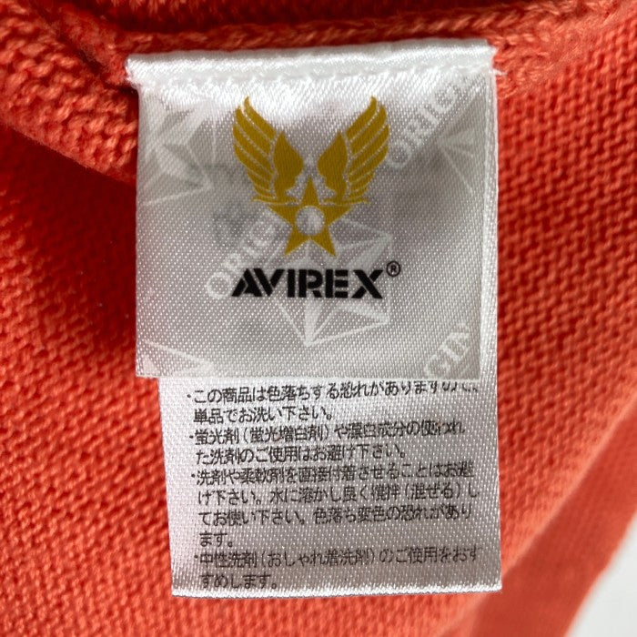 AVIREX アヴィレックス ジップポケットクルーネックニット セーター オレンジ sizeM 瑞穂店