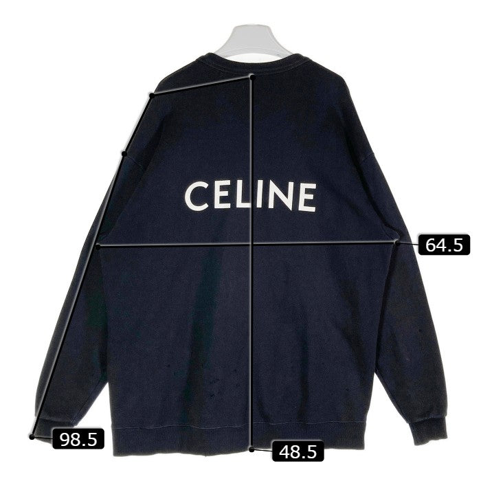 CELINE セリーヌ スウェットカーディガン （ダメージ有） ブラック sizeS 瑞穂店