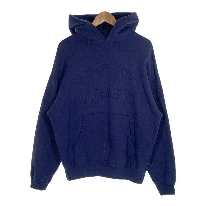 NEIGHBORHOOD ネイバーフッド 22AW CLASSIC-S HOODED LS . CO ロゴ刺繡 プルオーバースウェットパーカー ネイビー 222FPNH-CSM02 Size M 福生店