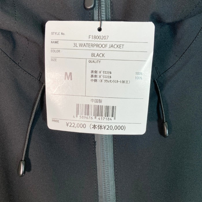 FOREST WARDROBE フォレストワードローブ F1800207 3L WATERPROOF JACKET スリーエル ウォータープルーフジャケット ブラック sizeM 瑞穂店