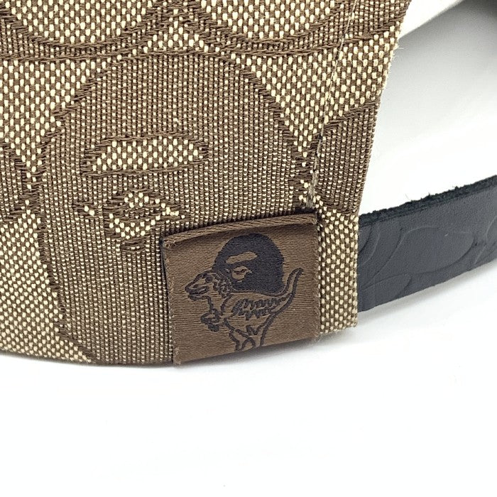 A BATHING APE アベイシングエイプ 20SS COACH コーチ ベースボールキャップ シグネチャー ベージュ Size F 福生店