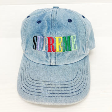 SUPREME シュプリーム 20AW multi color logo 6-panel マルチカラー ロゴ 6パネル キャップ デニム インディゴ 瑞穂店