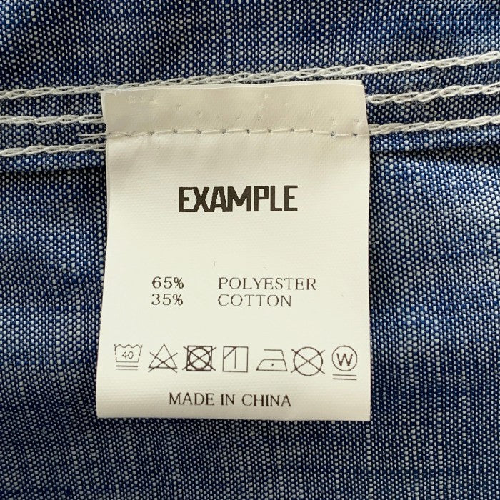 EXAMPLE エグザンプル 22SS BB BEAR CHAMBRAY WORK SHIRT  シャンブレーワークシャツ Size XL 福生店
