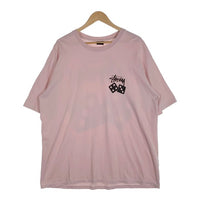 STUSSY ステューシー ダイス プリントTシャツ サイコロ ピンク Size XL 福生店