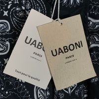 UABONI ユアボニ ペイズリー柄 中綿ジャケット ブラック Size 46 福生店