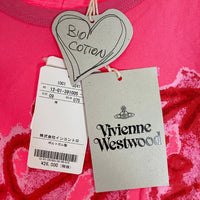 Vivienne Westwood ヴィヴィアンウエストウッド 12-01-391005 半袖 プリント オーブ 刺繍 Tシャツ カットソー ピンク sizeS 瑞穂店