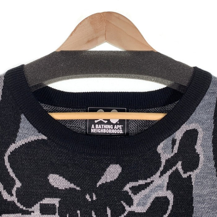 A BATHING APE アベイシングエイプ NEIGHBORHOOD ネイバーフッド RELAXED FIT KNIT ニットセーター ブラック Size XL 福生店