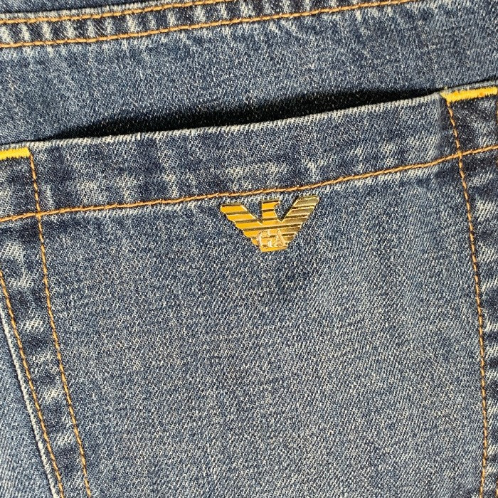 EMPORIO ARMANI エンポリオアルマーニ JEANS USED加工 デニム ストレートパンツ Sexy Fit インディゴ Size 33  福生店