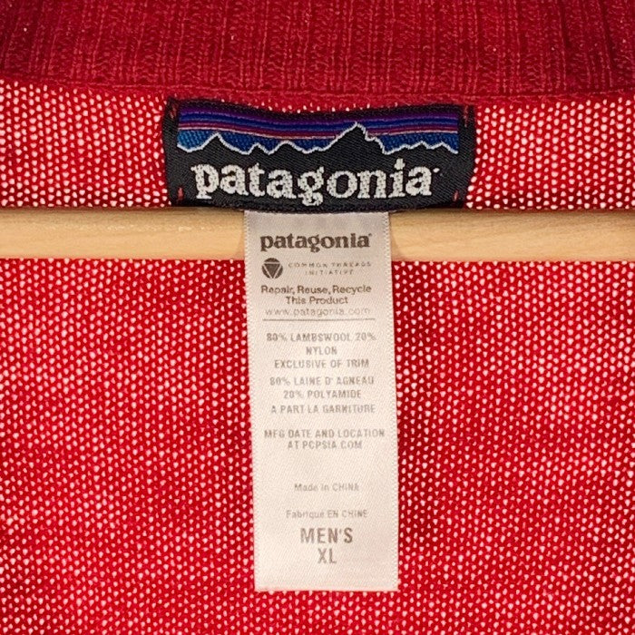 patagonia パタゴニア ハーフジップ ウールニットセーター レッド 50300FA11 Size XL 福生店