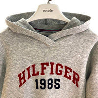 TOMMY HILFIGER トミーヒルフィガー パーカーワンピース ベロアプリント ライトグレー sizeM 瑞穂店