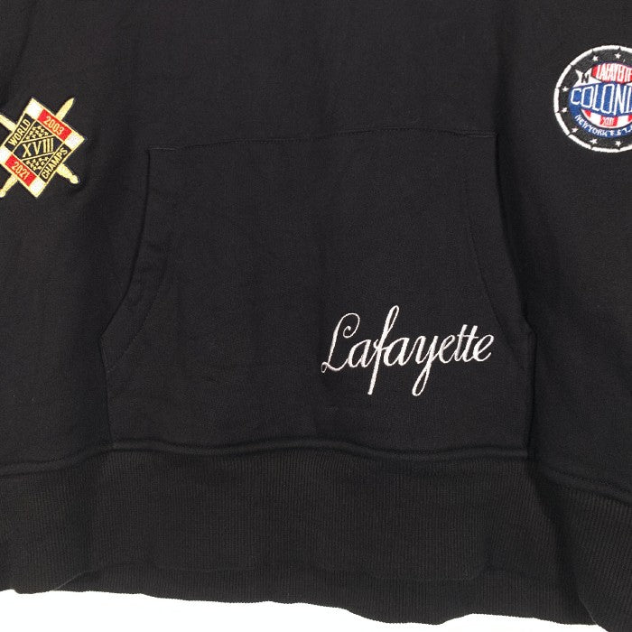 LAFAYETTE LFYT ラファイエット プルオーバー スウェットパーカー ブラック ワッペン Size XL 福生店