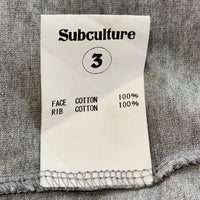 SUBCULTURE サブカルチャー L/S TEE ロングスリーブTシャツ プリント ドラゴン グレー Size 3 福生店