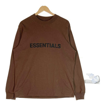 ESSENTIALS エッセンシャルズ 3D SILICON APPLIQUE BOXY LONG SLEEVE TEE ロングスリーブTシャツ ブラウン sizeS 瑞穂店