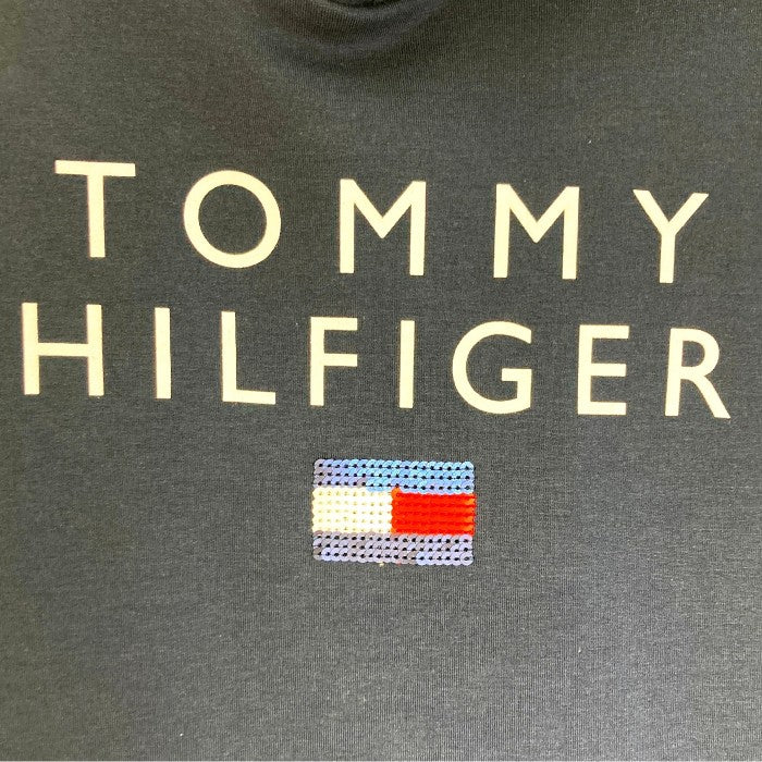 Tommy Hilfiger トミーヒルフィガー Sukienka dzianinowa Graphic KG0KG06122 D Granatowy Regular Fit パーカーワンピース ネイビー size164 瑞穂店