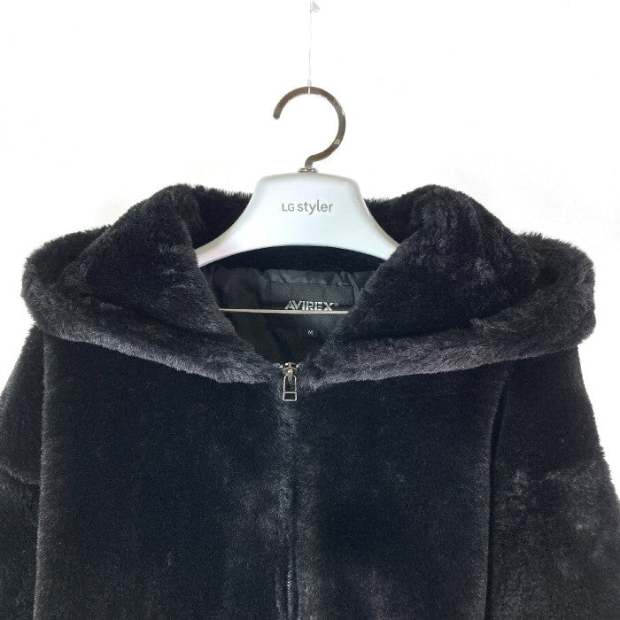 AVIREX アヴィレックス 6062213104 ECO FUR JACKET エコファージャケット ブラック sizeM 瑞穂店