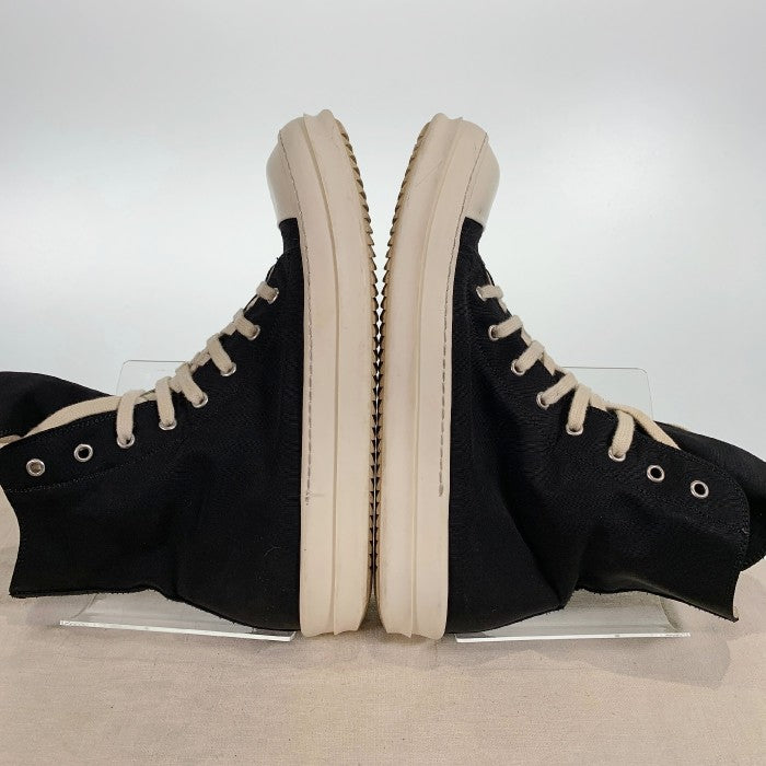 Rick Owens DRKSHDW リックオウエンス ダークシャドウ 18AW SNEAKERS ラモーンズ キャンバス ハイカットスニーカー サイドジップ ブラック DU18F7800 Size 41 福生店