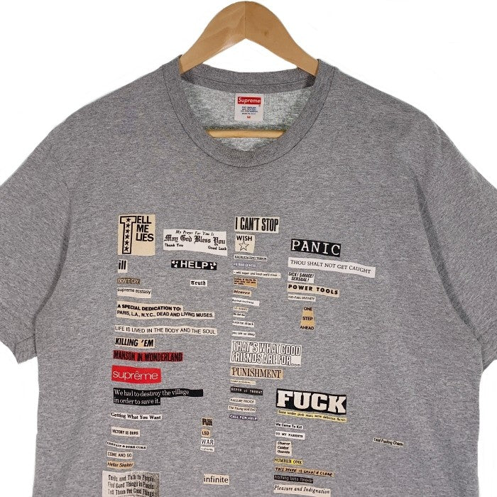 SUPREME シュプリーム 18AW Cutouts Tee カットアウト Tシャツ グレー Size M 福生店