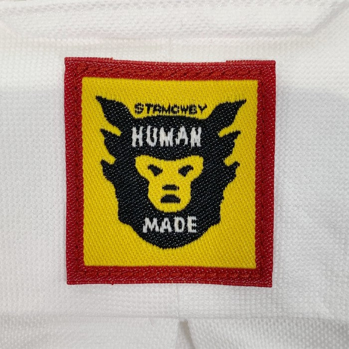 HUMAN MADE ヒューマンメイド ボタンダウンシャツ ホワイト ワッペン 刺繡 Size L 福生店