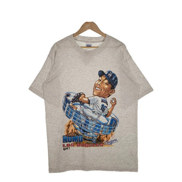 90's Dodgers Nomo Hideo ドジャース 野茂英雄 プリントTシャツ デッドストック Size L 福生店