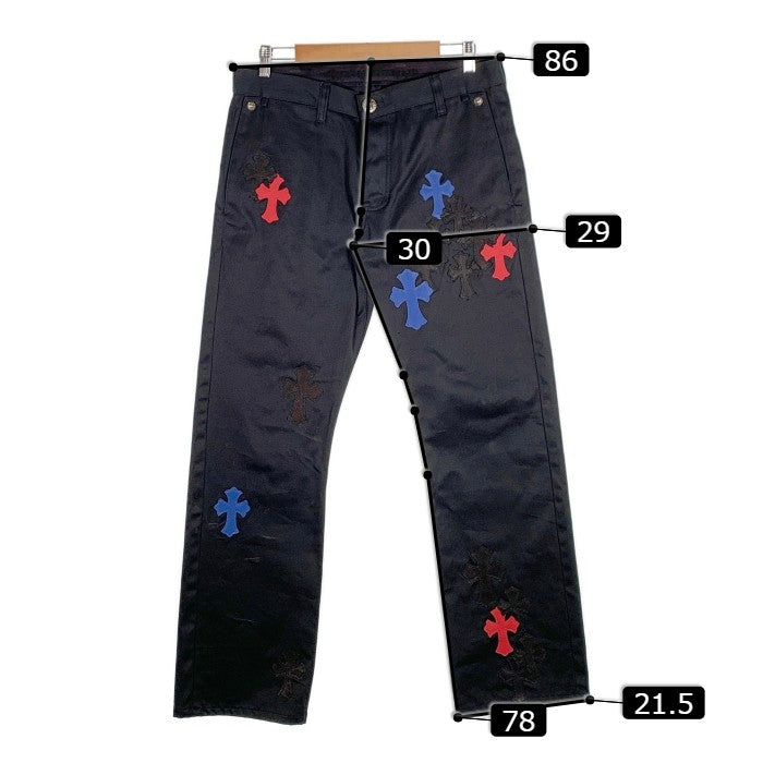 Chrome Hearts クロムハーツ CHINO STRTLG FBRC チノ ストレートパンツ セメタリークロスパッチ ブラック Size 33 福生店