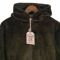 CALEE キャリー 21AW Fake Mouton Zip Field Hoodie フェイクムートン ジップパーカー オリーブ  CL-21AW070 Size L 福生店