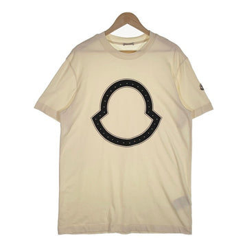 MONCLER モンクレール SS TSHIRT ショートスリーブ Tシャツ プリント スタッズ アイボリー 21SS Size L 福生店