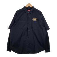 SUPREME シュプリーム 23AW Thermal Sleeve Work Shirt サーマルスリーブ ワークシャツ ブラック Size L 福生店