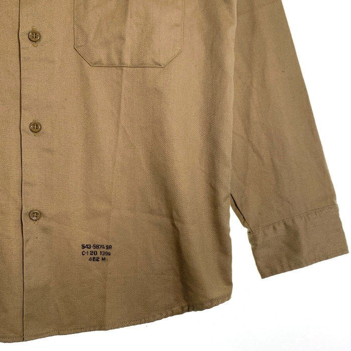 70's BIG MAC ビッグマック ワークシャツ ベージュ ワッペン Size 16-16 1/2 福生店