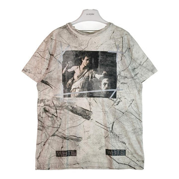 OFF-WHITE オフホワイト 16SS CARAVAGGIO MARBLE TEE カラヴァッジオ マーブル バックバイアスプリント Tシャツ グレー sizeS 瑞穂店