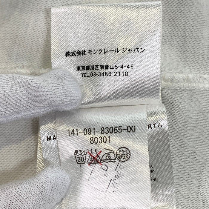 MONCLER モンクレール MAGLIA POLO コットン レイヤードポロシャツ ホワイト 訳あり Size XS 福生店