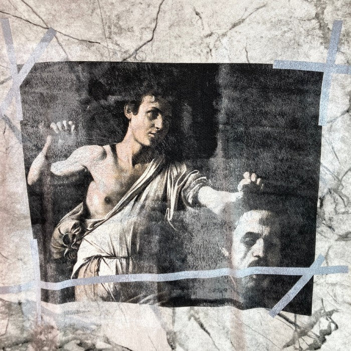 OFF-WHITE オフホワイト 16SS CARAVAGGIO MARBLE TEE カラヴァッジオ マーブル バックバイアスプリント Tシャツ グレー sizeS 瑞穂店