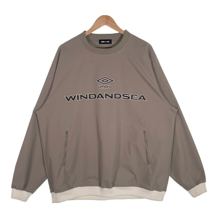 WIND AND SEA ウィンダンシー 23SS UMBRO アンブロ Pullover Crew Neck プルオーバークルーネック グレー Size XL 福生店