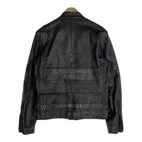 AVIREX アヴィレックス COMAND SINGLE RIDERS コマンドシングルライダースジャケット ラムレザー ブラック 6111037  Size M 福生店