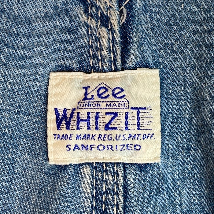Lee リー WHIZIT OVERALL LM5954 ウィジッドオーバーオール フロントジップ デニムオーバーオール USA製 ブルー sizeXL 瑞穂店