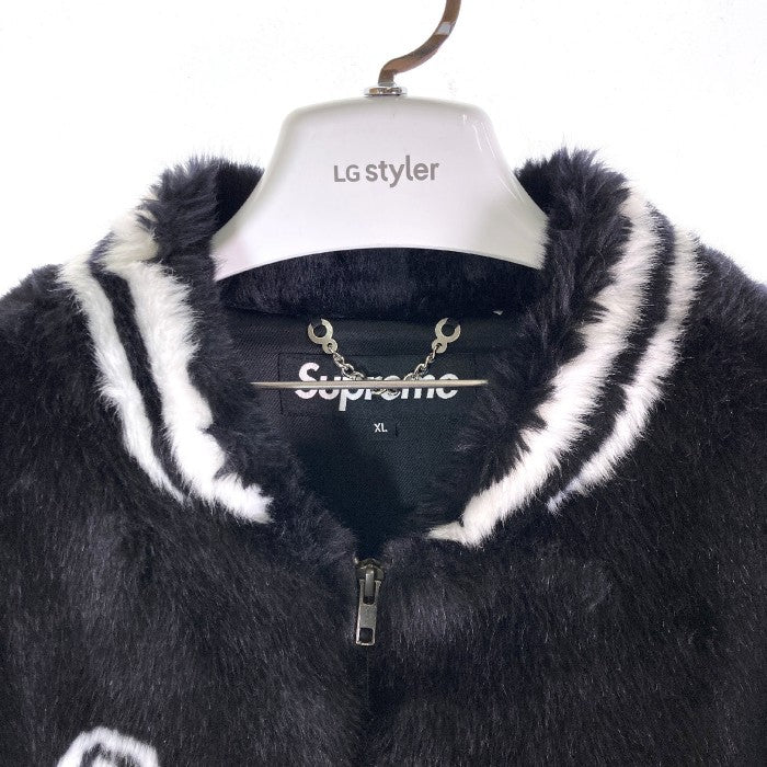 SUPREME シュプリーム 20SS Faux Fur Varsity Jacket フェイクファー バーシティ ジャケット ブラック sizeXL 瑞穂店