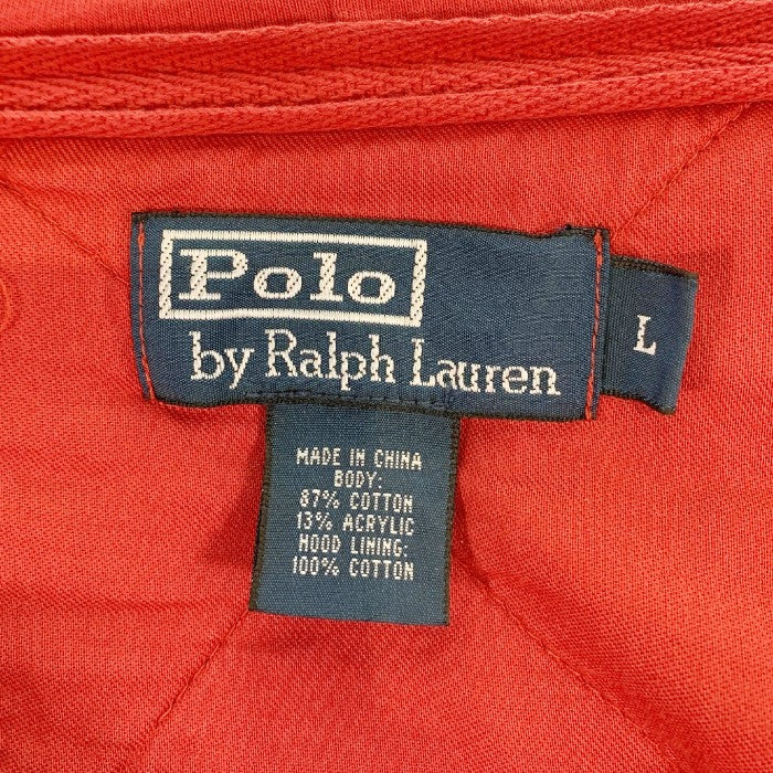 Polo by Ralph Lauren ポロラルフローレン プルオーバースウェットパーカー ボタン レッド Size L 福生店