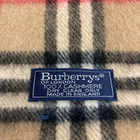 Burberrys バーバリー イングランド製 カシミア100% ノバチェック マフラー ベージュ 瑞穂店