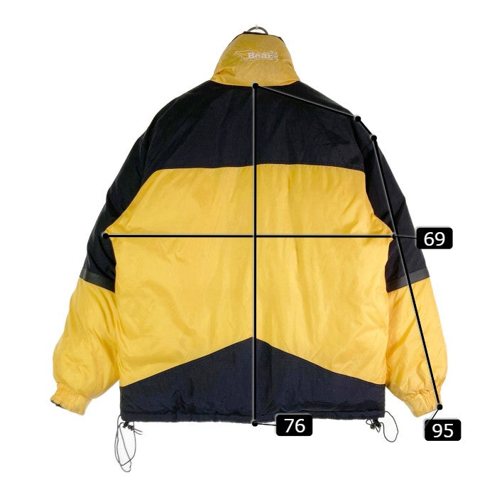 BEAR ベアー リバーシブル ダウンジャケット イエロー×ブラック sizeM 瑞穂店