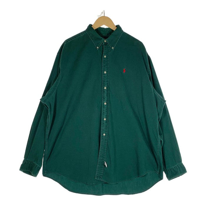 US古着 90's Polo Ralph Lauren ポロラルフローレン ボタンダウンシャツ グリーン USA製 Size XXL 福生店