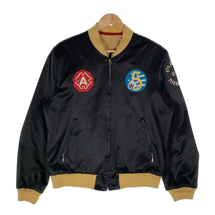 SUGAR CANE シュガーケーン FLEET BASE JACKET リバーシブル リブ ジャケット ブラック ゴールド M品番 411-M11095 Size 40 福生店