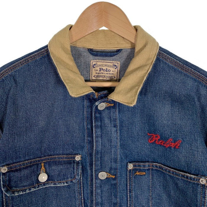 Polo Ralph Lauren ポロラルフローレン Country Jacket デニム コーデュロイカラー ジャケット インディゴ 1967 タイガーワッペン 現行モデル Size M 福生店