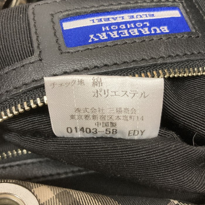 BURBERRY BLUE LABEL バーバリー ブルーレーベル キャンバストートバッグ ブラック 瑞穂店