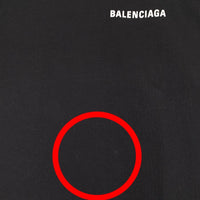 BALENCIAGA バレンシアガ 21SS DEFILE L/S TEE プリント ロングスリーブ Tシャツ ブラック オーバーサイズ 641667 Size XS 福生店