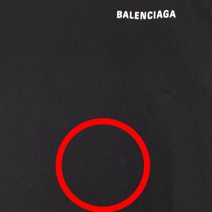 BALENCIAGA バレンシアガ 21SS DEFILE L/S TEE プリント ロングスリーブ Tシャツ ブラック オーバーサイズ 641667 Size XS 福生店