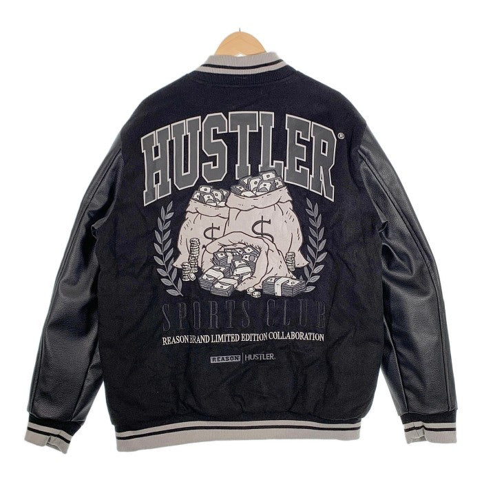 REASON リーズン HUSTLER VARSITY JACKET ウール スタジャン ブラック Size L 福生店